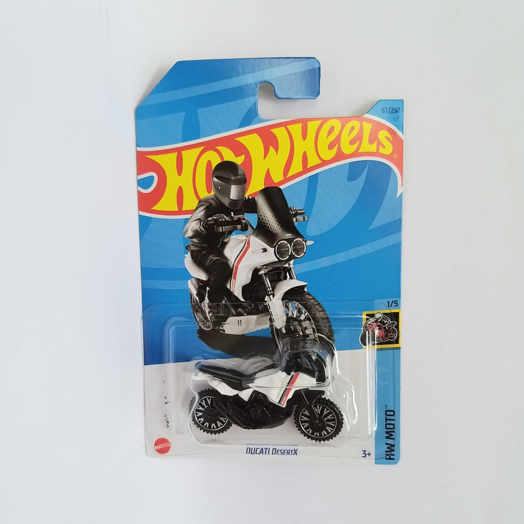 HOT WHEELS DUCATI DESERTX HW MOTO #1/5 WHITE HKG32 MATTEL 2022 DESERT X ...