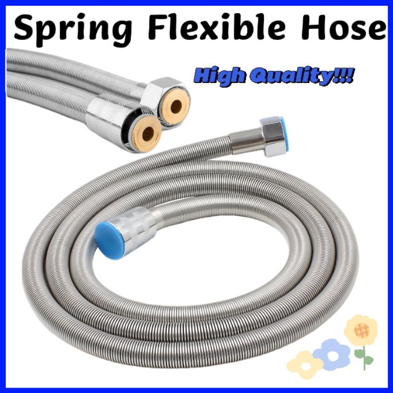 1.2M 1.5M spring shower hose flexible hose stainless steel | Shopee ...