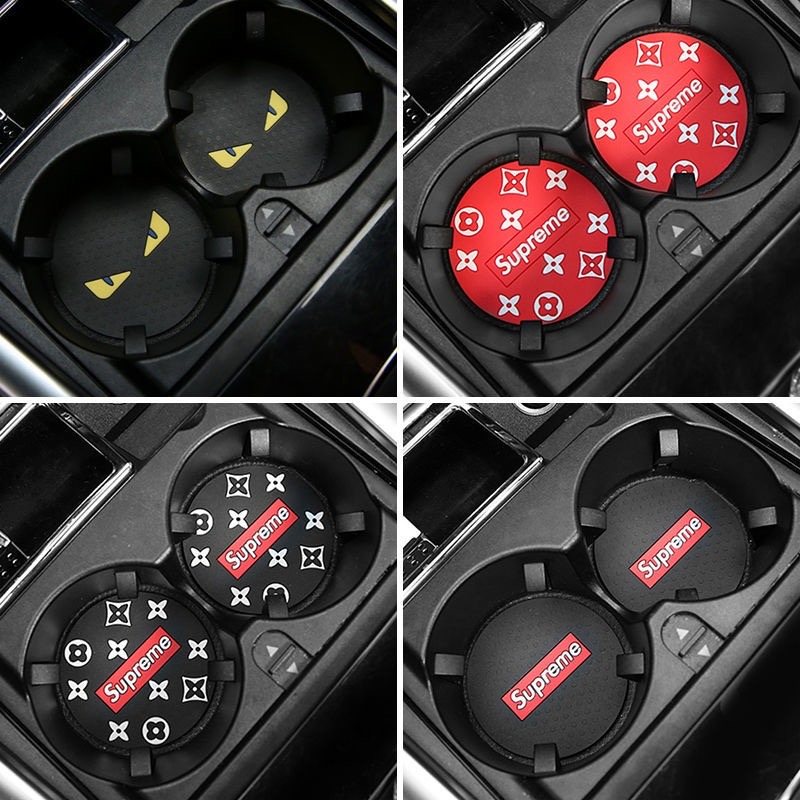 Car Anti-Slip Drink Cup Pad Coasters Non Slip Car Cup Holder Mat Heat ...