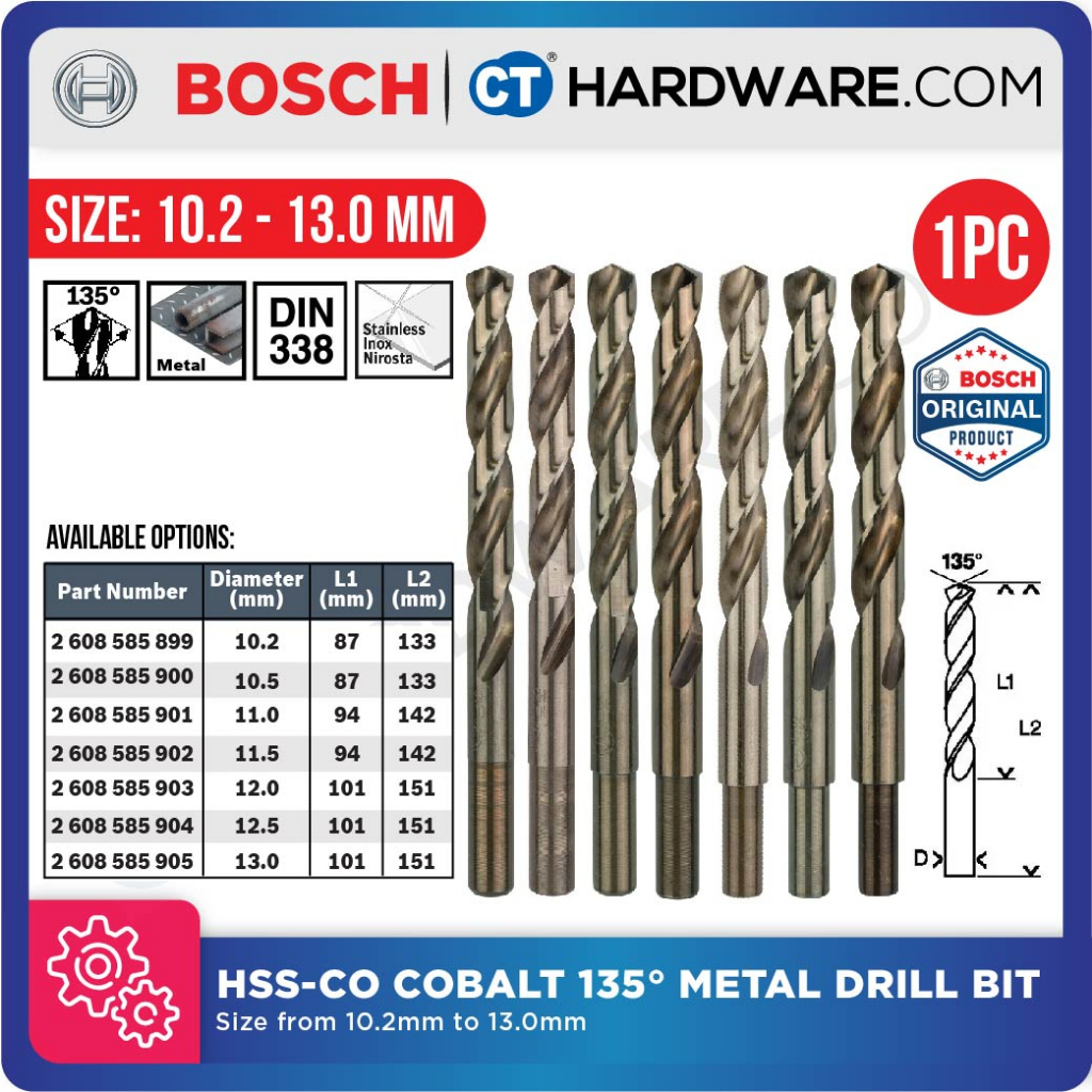 Bosch hss deals cobalt drill bits