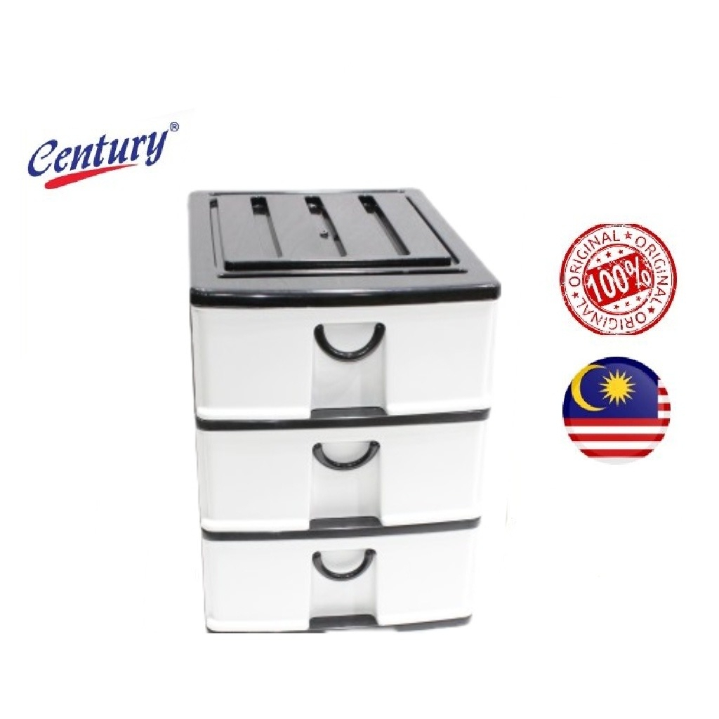 Century Mini Drawer A4 3 TIER Document Organizer Rak Buku Rak Kecil 3 ...