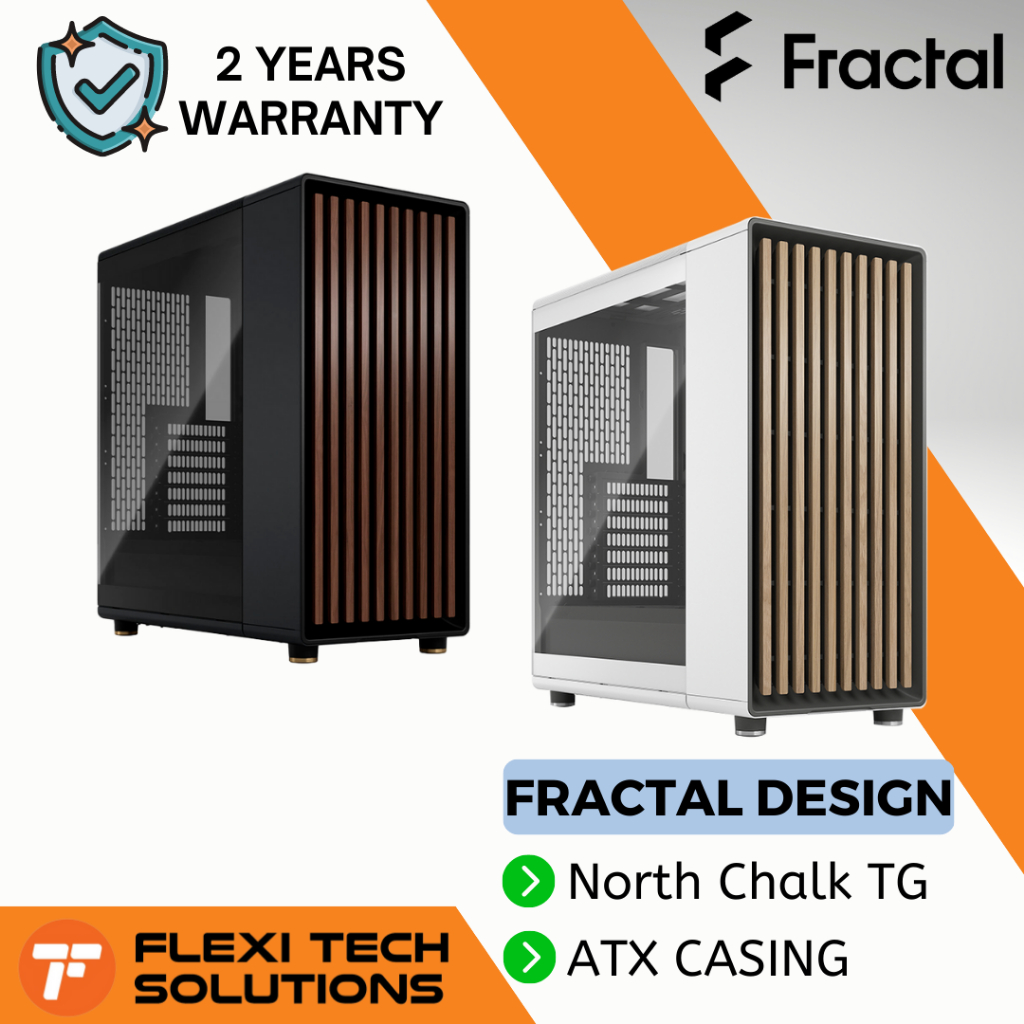 Flexi Tech FRACTAL DESIGN North White TG Clear / Black TG Dark / White ...