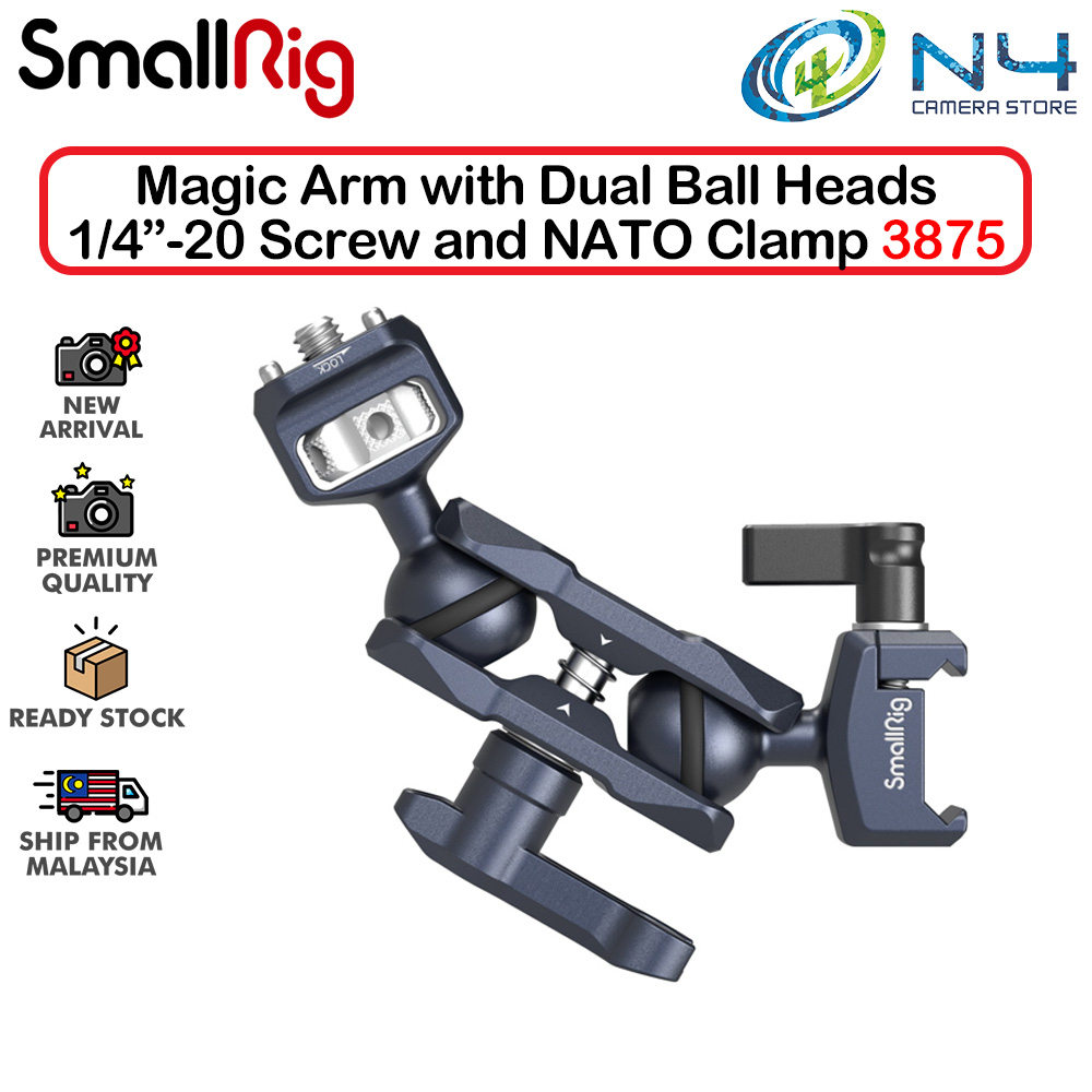 SmallRig Articulating Magic Arm with Screw Ballhead and NATO Clamp ...