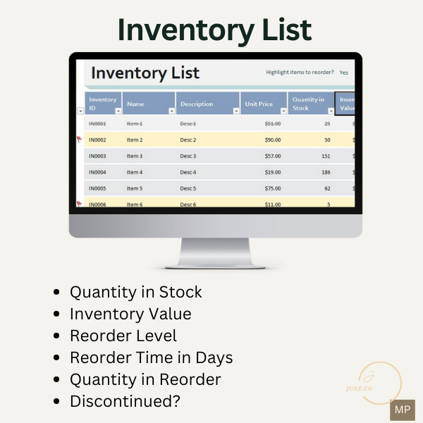 Inventory List Senarai Inventori 库存清单 | Shopee Malaysia