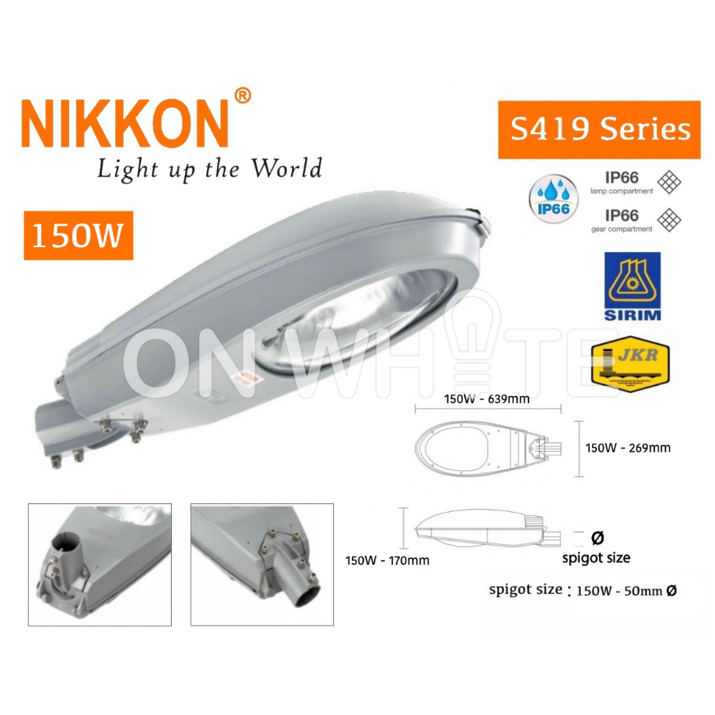 NIKKON S419 JKR 150W 250W STREET LANTERN SON HIGH PRESSURE SODIUM LAMP METAL HALIDE HPS 250W S412 NIKKON Shopee Malaysia