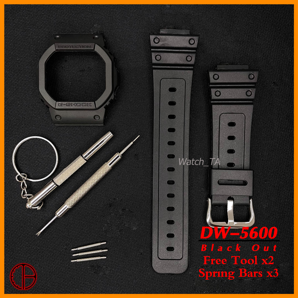 G shock Dw5600 bnb custom set bezel and band dw 5600 blackout tali