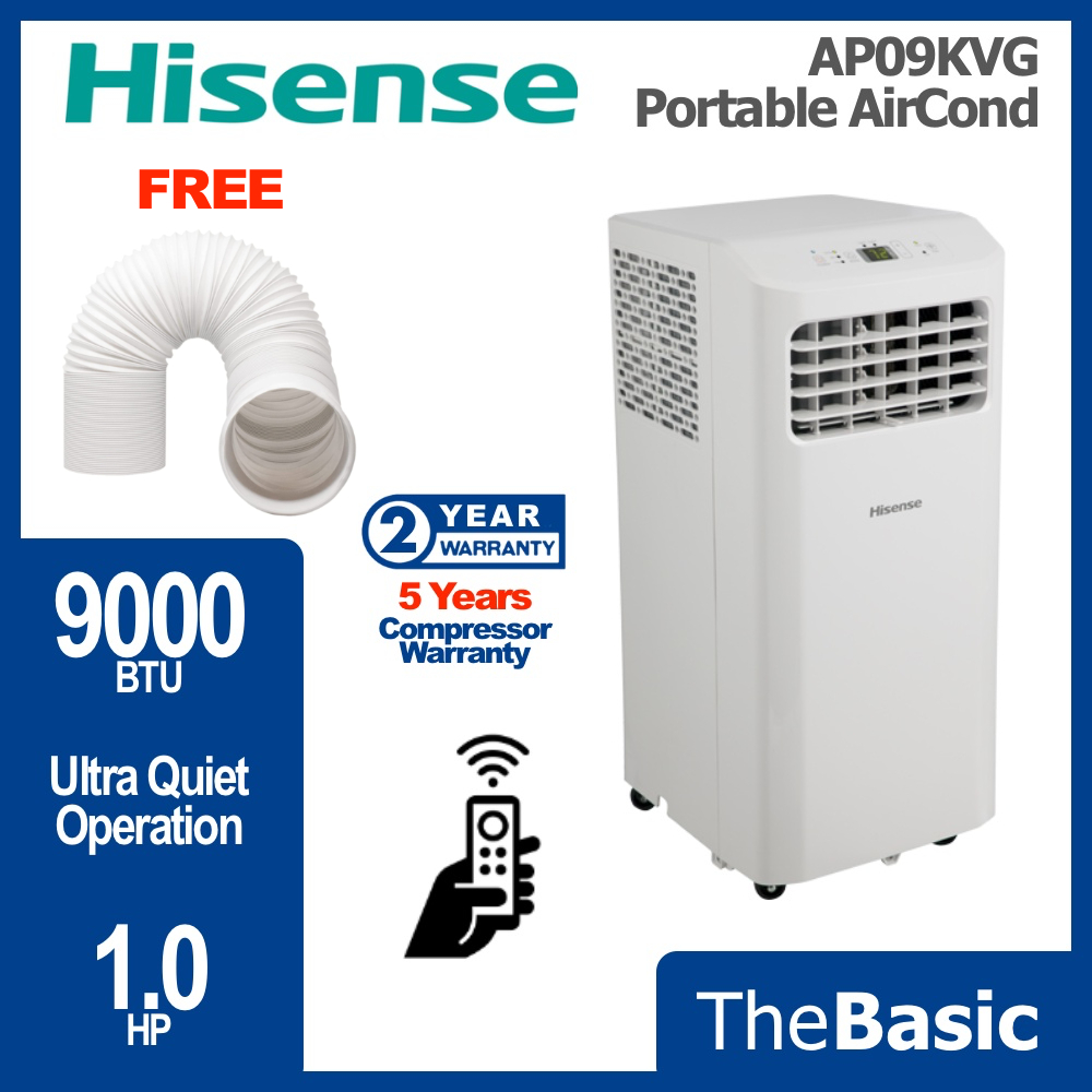 HISENSE/MIDEA 1.0HP Portable AirCond Air Conditioner ( AP09KVG / MPH