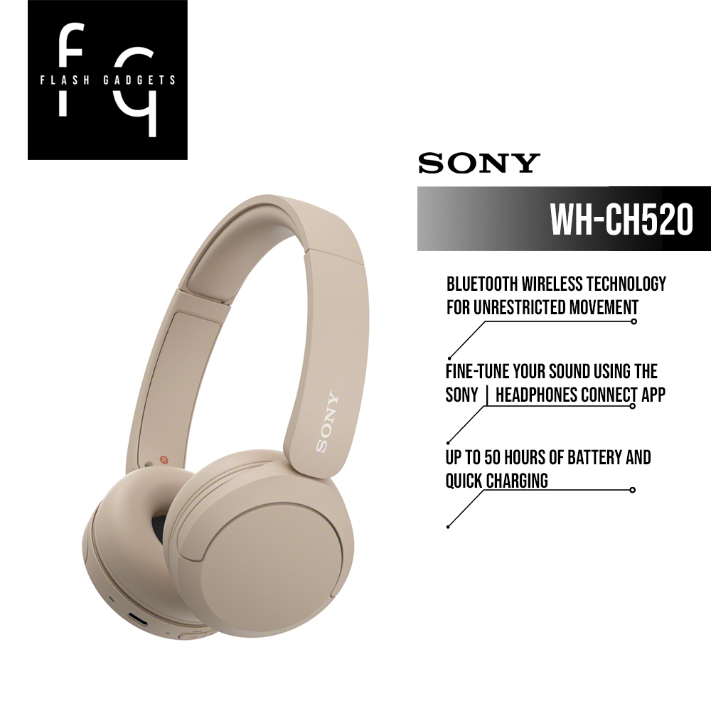 Sony WHCH520 Wireless Headphones 1 Year Sony Malaysia Warranty