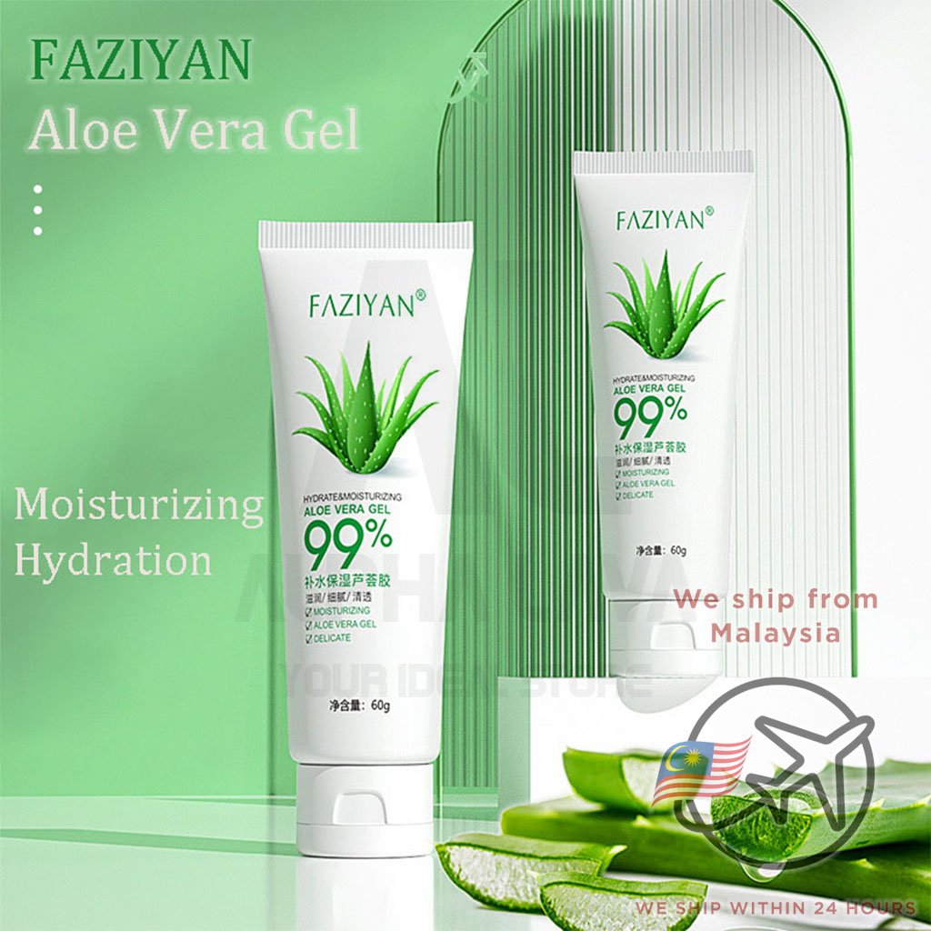 Faziyan Moisturizing Aloe Vera Gel Serum 60g | Aloe Essence 99% |  |  Shopee Malaysia