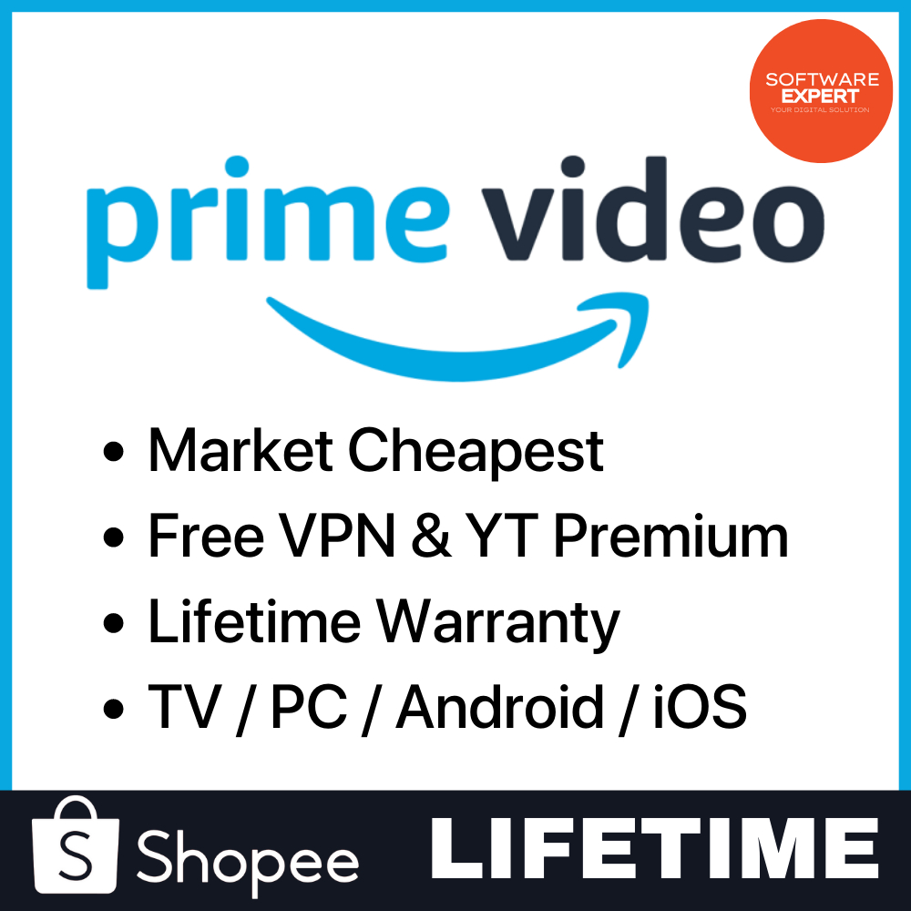 Amazon Prime Video Account 4K Resolution / Instant Delivery via Shopee