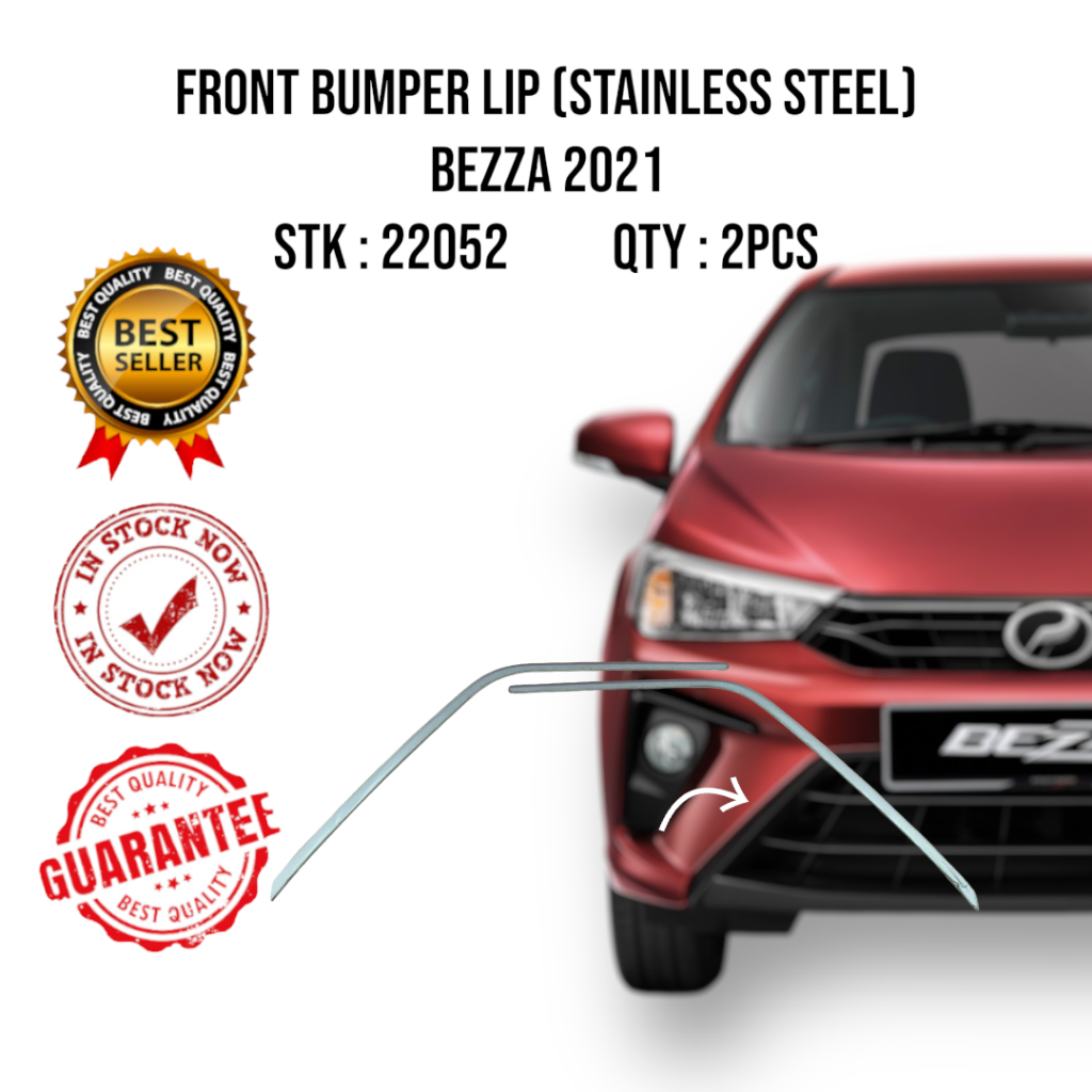 FRONT BUMPER LIPS STEEL PRODUA BEZAA 2021 (2PCS) | Shopee Malaysia
