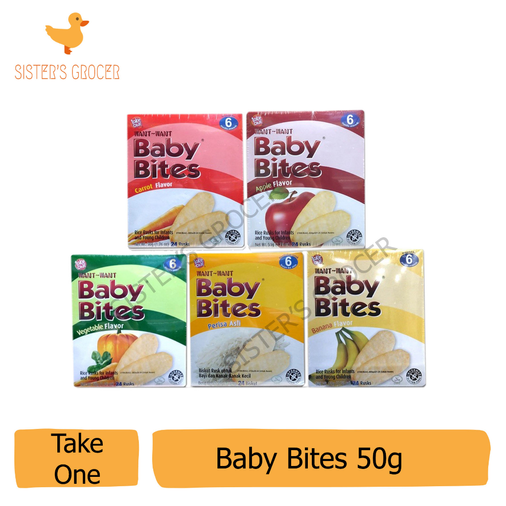 Baby Bites Original/Apple/Banana/Vegetarian/Carrot (50g x 24 Pcs) Shopee Malaysia