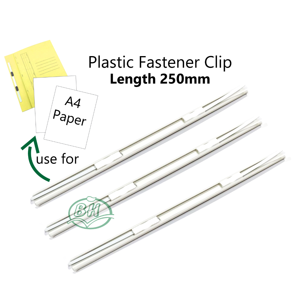 250mm Plastic Paper Fastener Clip (10pcs) / Long White Fastener Giant ...