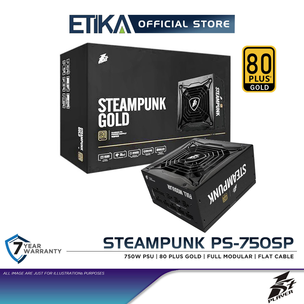 Alimentation PC 750W First Player Steampunk Gold PS-750SP - imychic