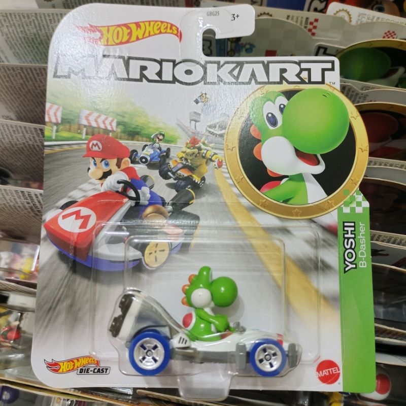 Hot Wheels Super Mario Series Mario Kart Yoshi B Dasher Green | Shopee ...