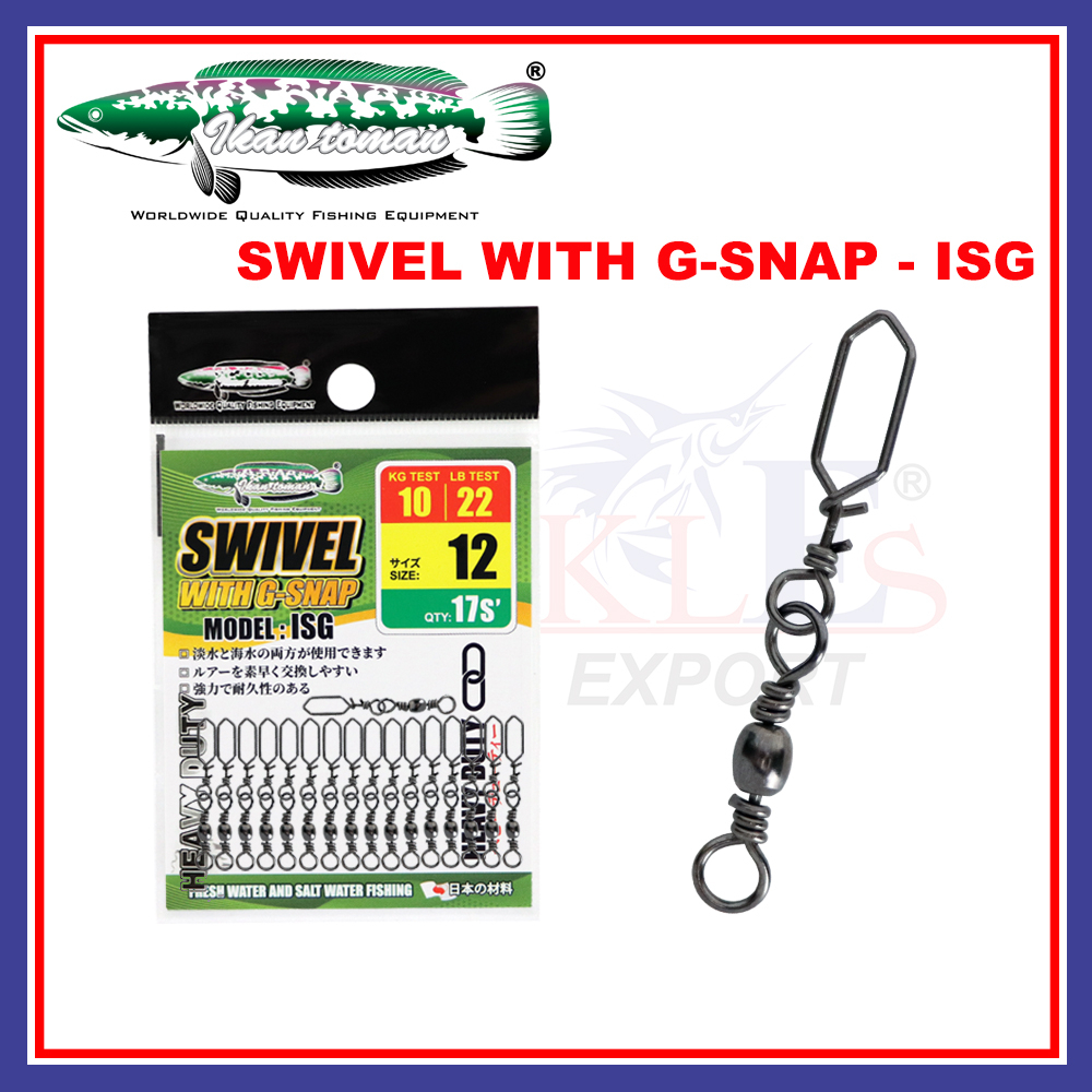 22LB-121LB Ikan Toman Swivel With G-Snap Fishing Accessories Saltwater  Freshwater Fishing Swivel Snap