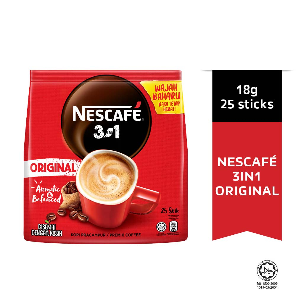 Nescafe Blend & Brew Original 3 in 1 (18g x 25s x 1 Packs) Shopee
