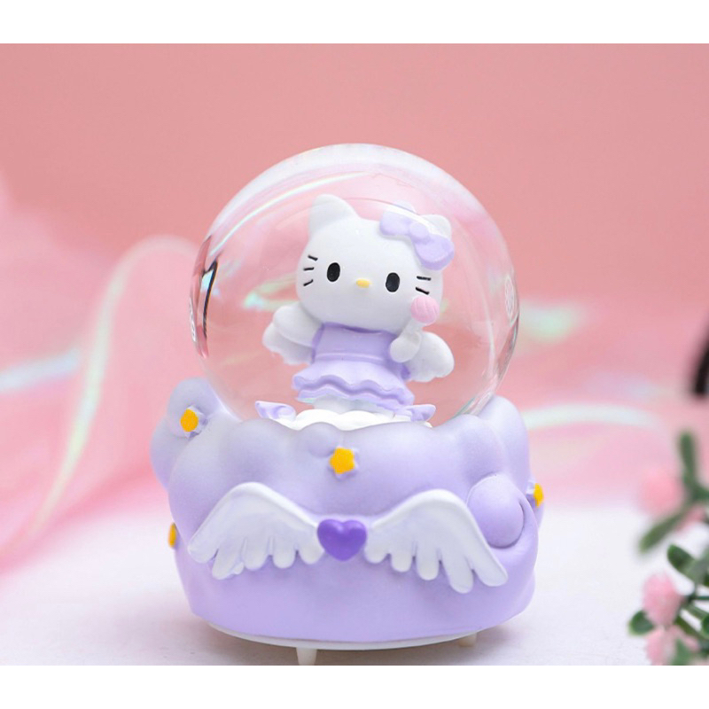 Hello Kitty Bola Kristal Crystal Ball Colorful Light Snowflake