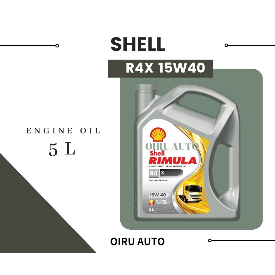 Shell Rimula R4X 15W40 5L Heavy Duty Diesel Engine Oil Triple ...