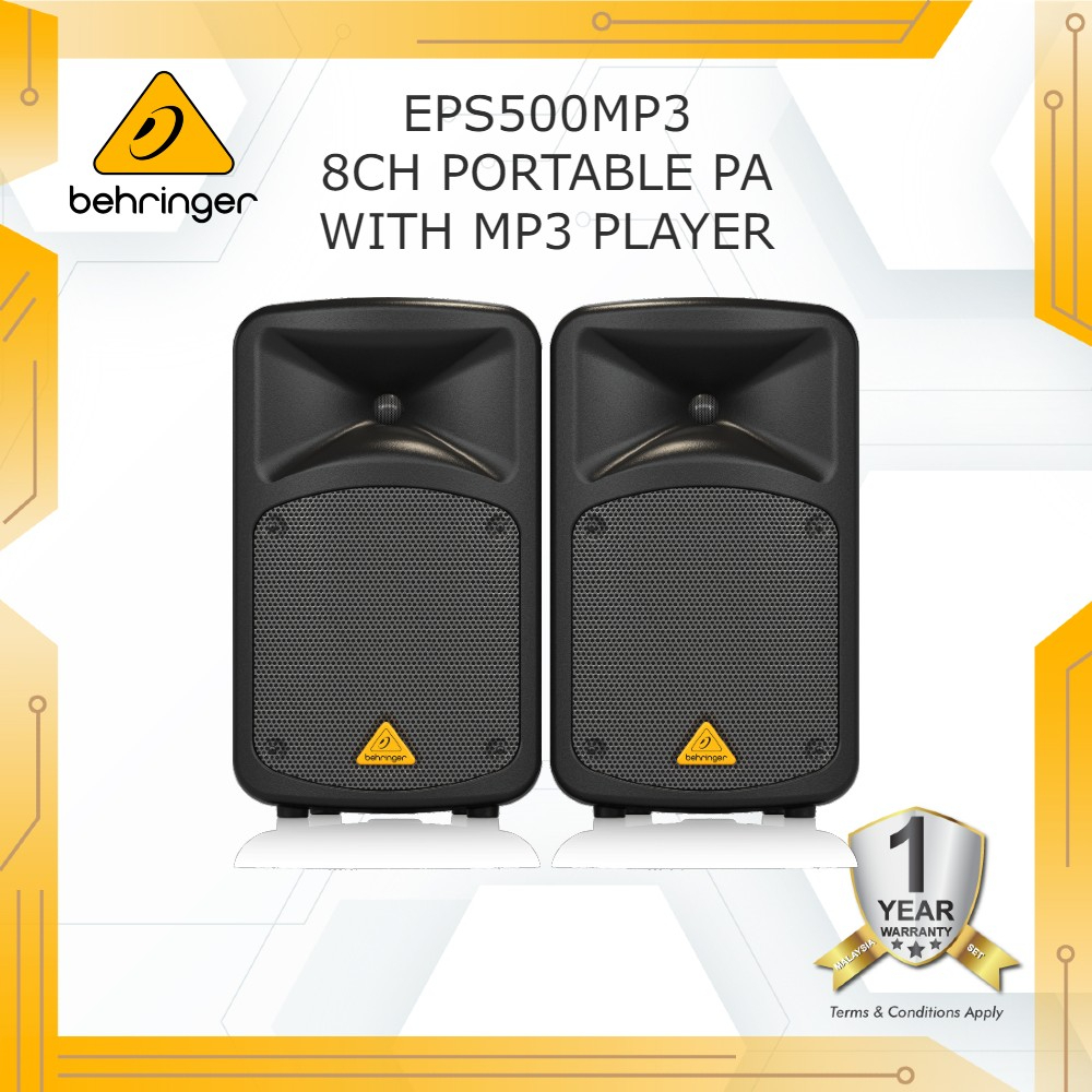 Behringer eps500mp3 best sale portable pa system