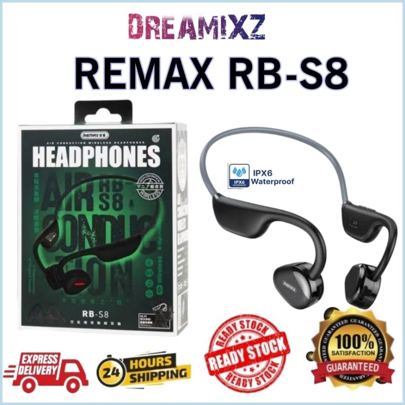 REMAX RB-S8 AIR CONDUCTION BLUETOOTH V5.0 SPORTS HEADPHONE | Shopee ...