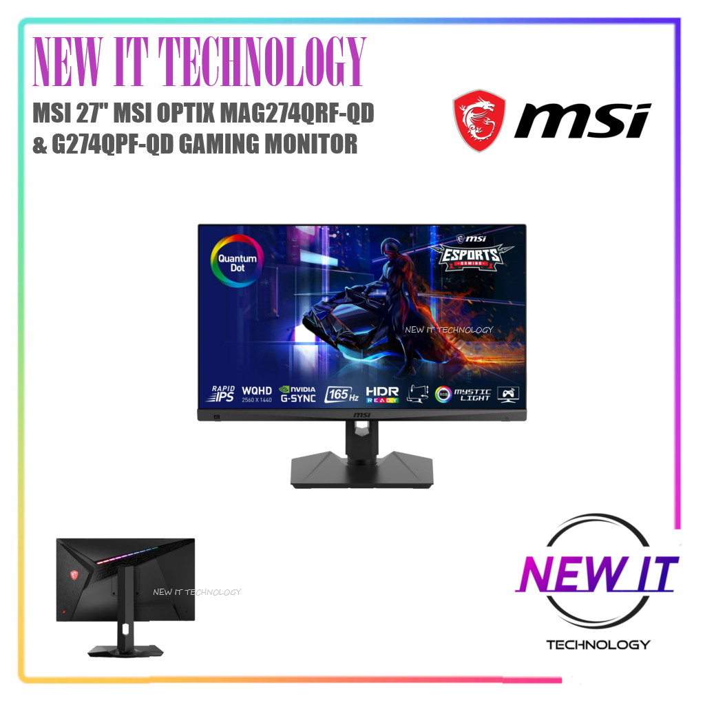 MSI Mag Series Gaming Monitor MAG274UPF|MAG274QRF-QD E2|MAG274QRFW ...