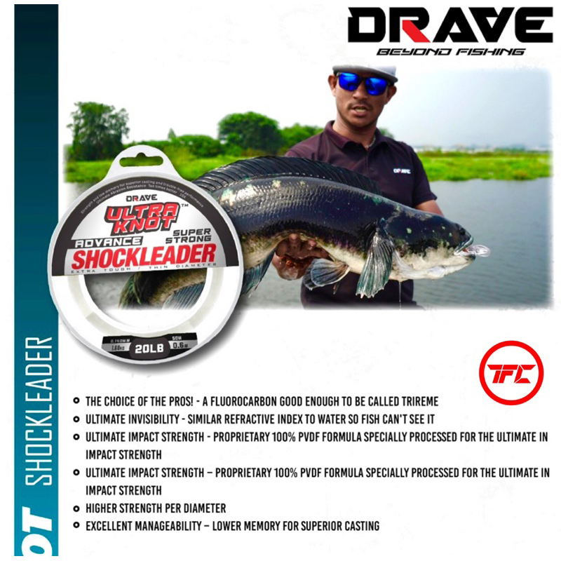 DRAVE Ultra Knot Advance Shock Leader Line 50m Shockleader Ultraknot