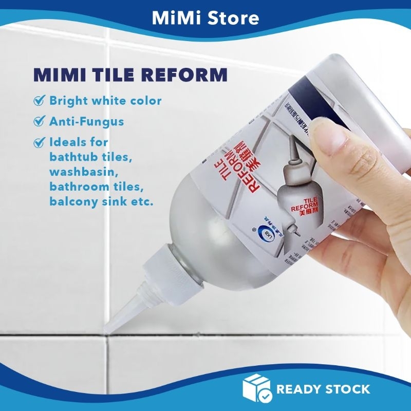 MiMi Tile Reform Waterproof White Gap Sealant Refill Grout Filler Anti