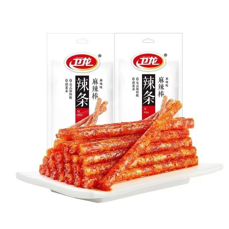 [HALAL]Latiao WeiLong Spicy Strips Snacks Super Chewy Stick Savoury 辣條大 ...
