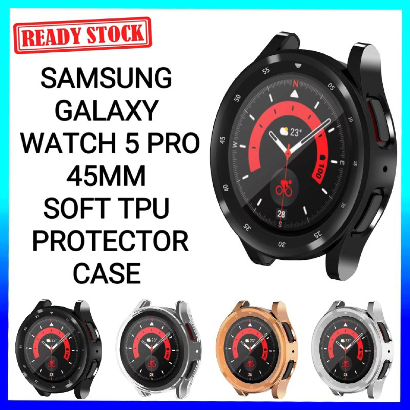 Samsung Galaxy Watch 5 Pro 45MM Full Coverage Protector Tpu Case