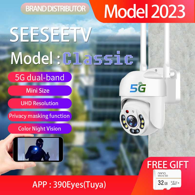 SEESEETV Classic OUTDOOR 5G CCTV UHD Wireless Wifi IP Camera Shopee