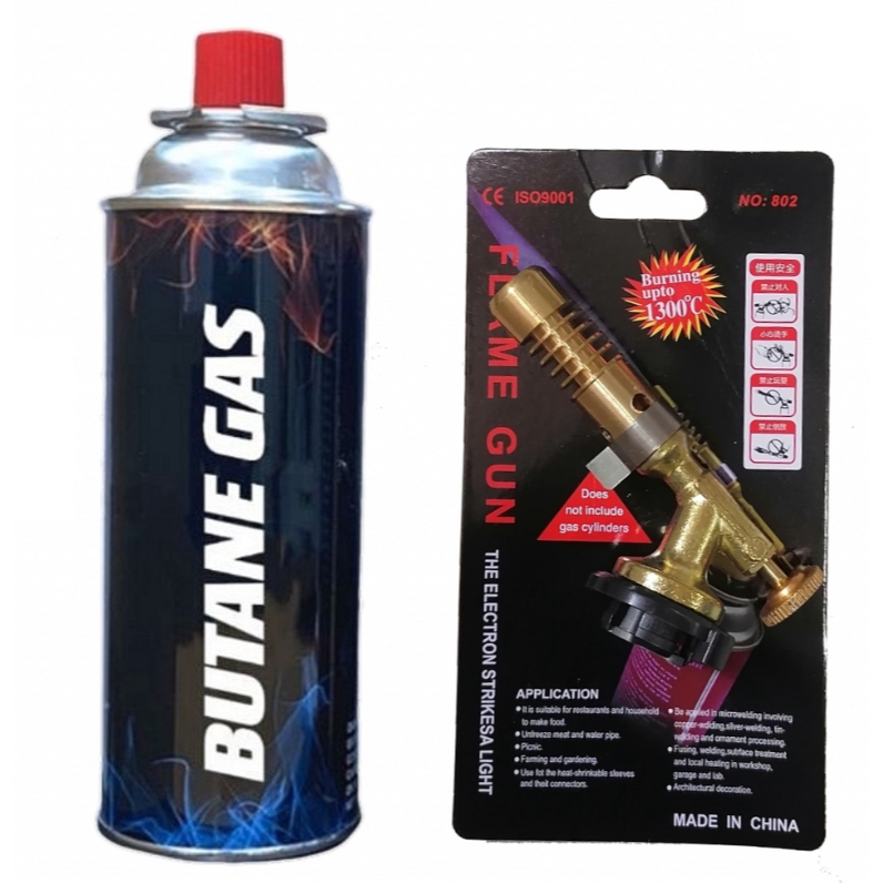 Camping Gas Torch Flame Gun Butane Gas Welding Fire Maker Welding