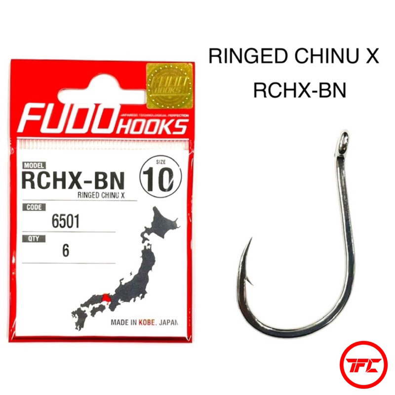 FUDO Hooks Ringed Chinu X Extra Strong Fishing Hook Japan RCHX-BN