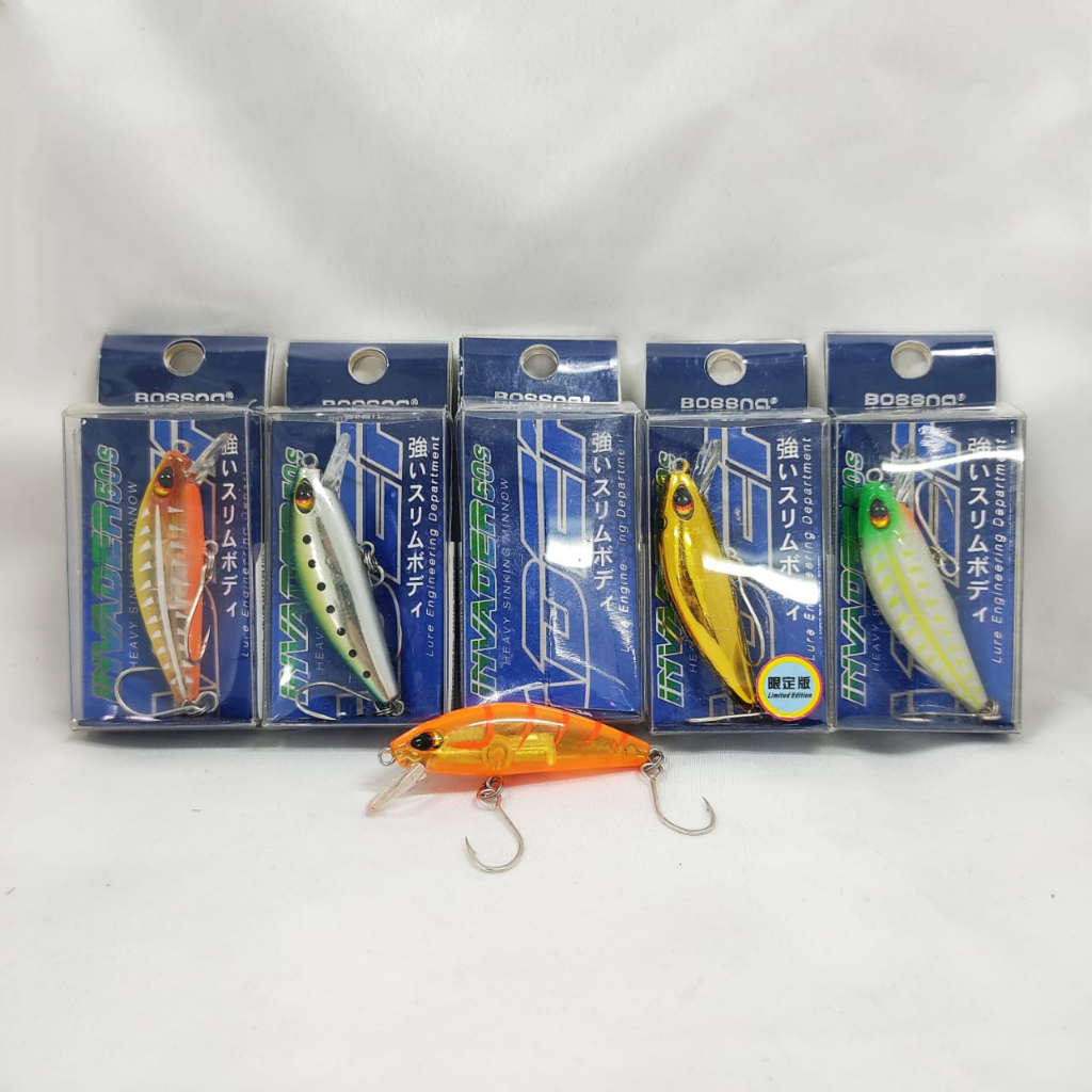 ORIGINAL BOSSNA INVADERS 50S SINKING MINNOW 50mm/6.8g | Shopee Malaysia