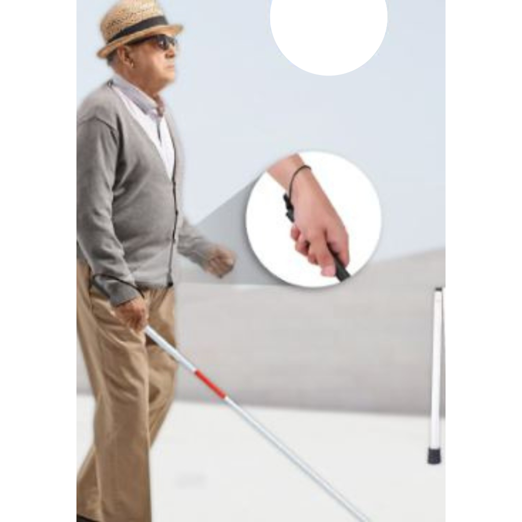 Visually Impaired Crutch Cane Blind Walking Stick Walker Aluminium ...