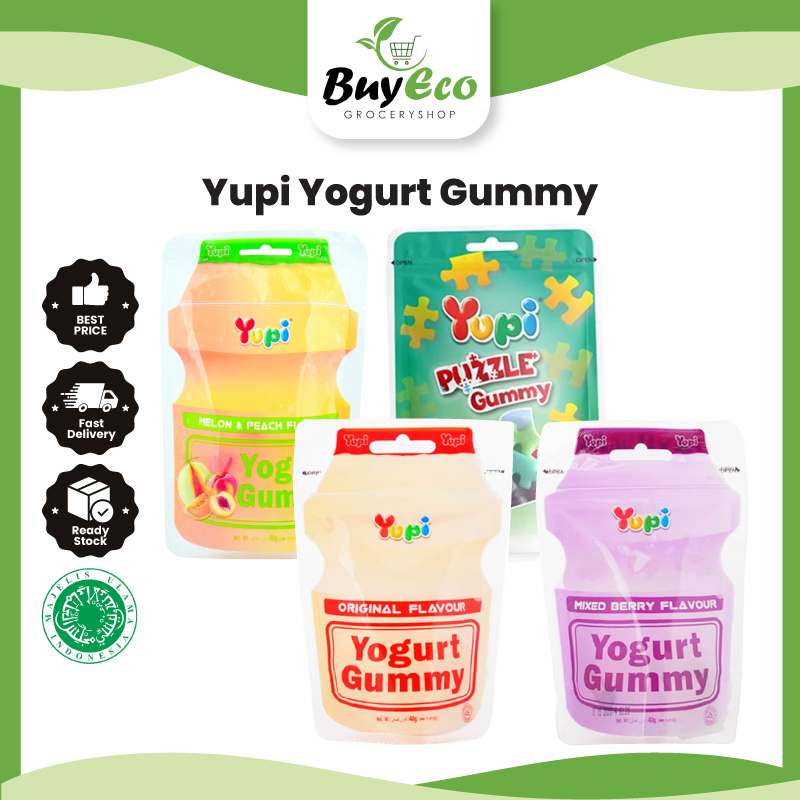 (Halal) YUPI YOGURT GUMMY (Original / Mixed Berries / Melon & Peach