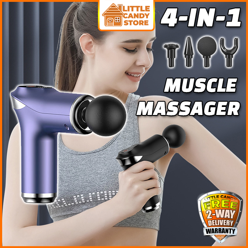 Muscle Fascia Massage Gun 4 In 1 Vibration Fascial Gun High Frequency