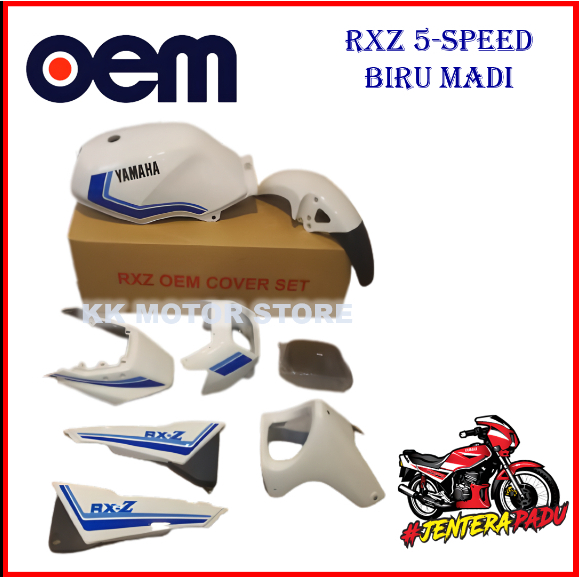 (100% OEM !!!) COVERSET RXZ 5-SPEED OEM BIRU MADI (FULL TANAM) | Shopee ...