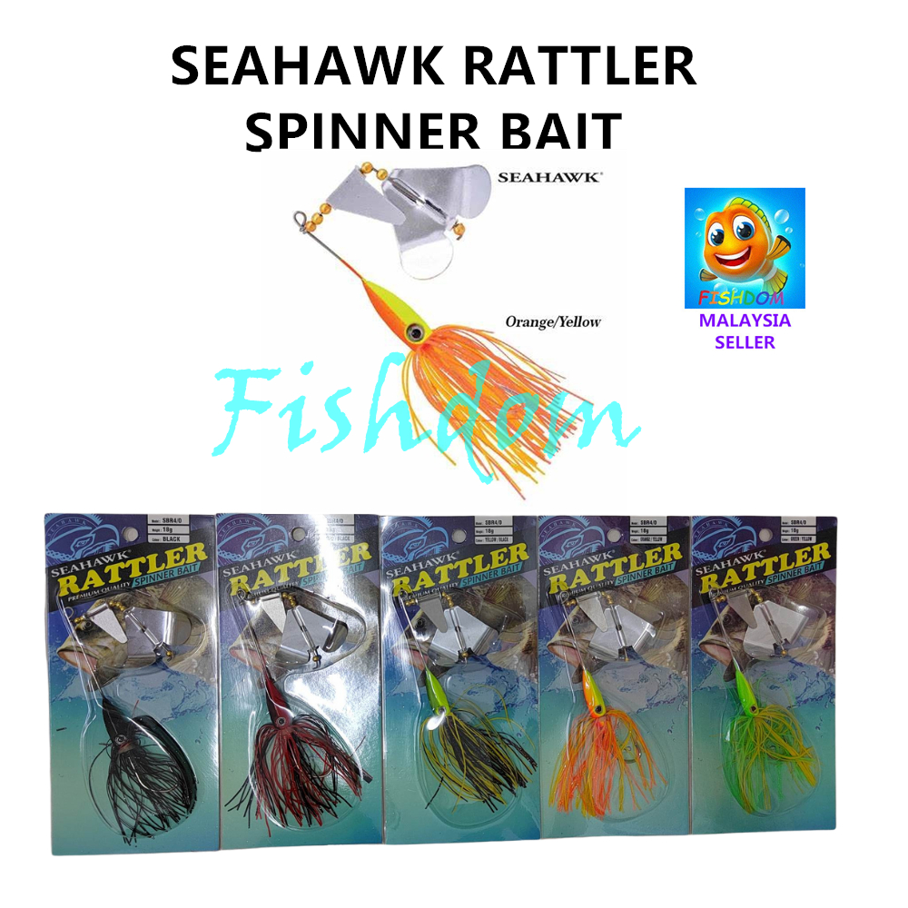 FISHDOM SEAHAWK RATTLER PREMIUM QUALITY SPINNER BAIT FISHING LURE ...