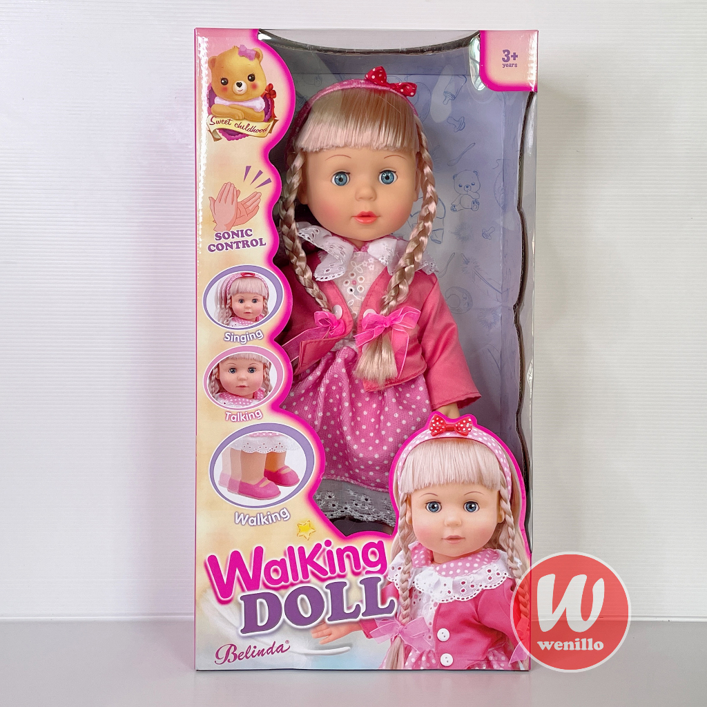 Belinda Walking Doll - 17-Inch Interactive Vinyl Doll with Sonic ...