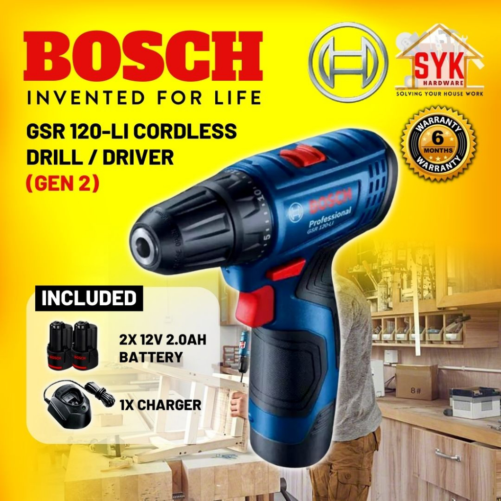 Bosch gsr 120 discount li cordless drill driver