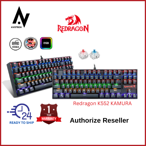 Redragon K552 Kumara Mechanical Gaming Keyboard Hot Swappable RGB