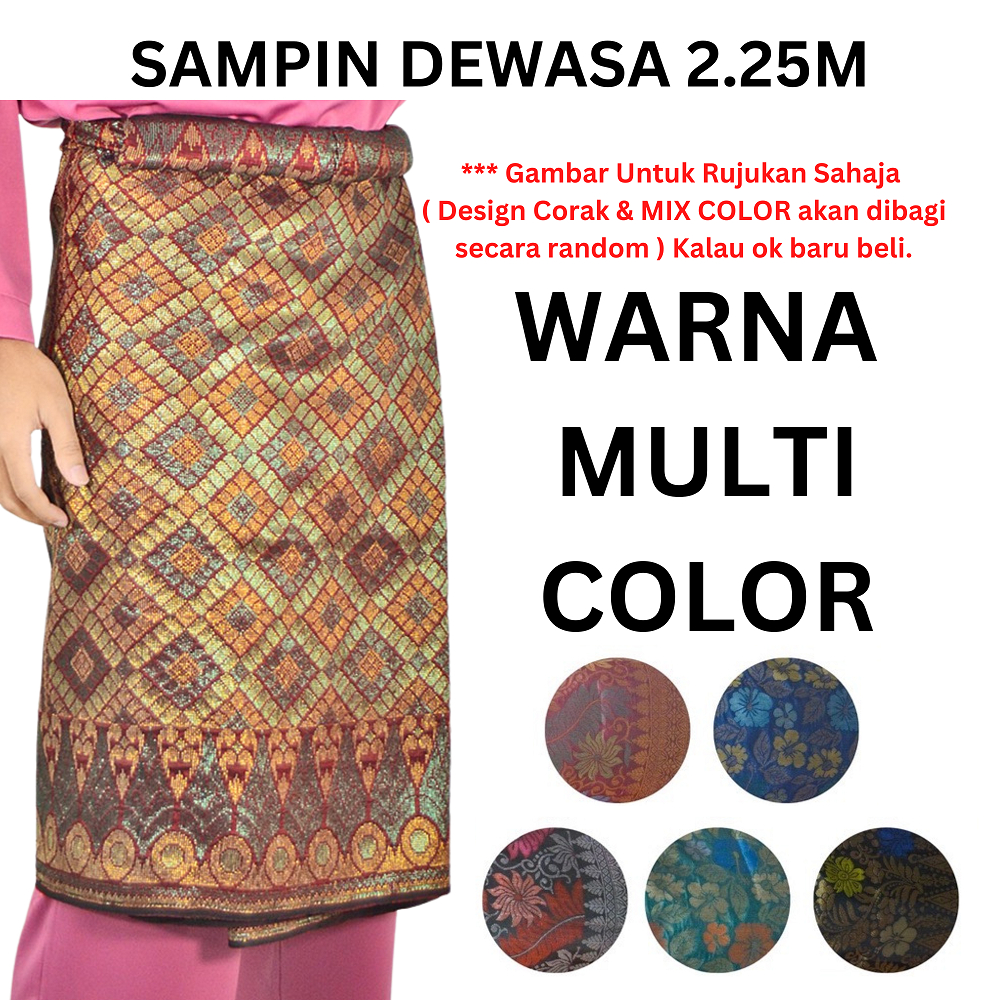 Sampin Dewasa Songket Sampin Raya 2 Meter Sesuai Baju Saiz Dewasa