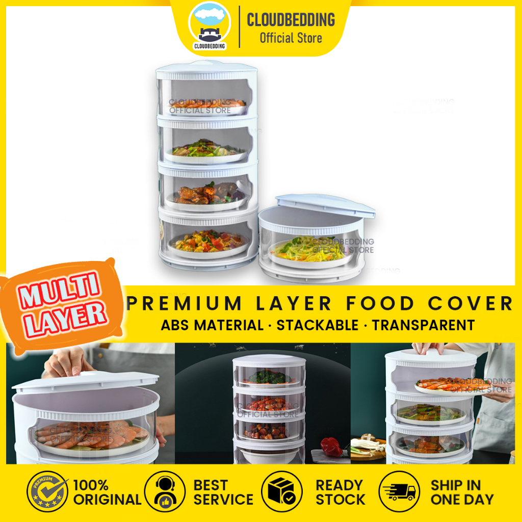 Food cover Transparent Stackable Tudung Saji Food Insulation Cover