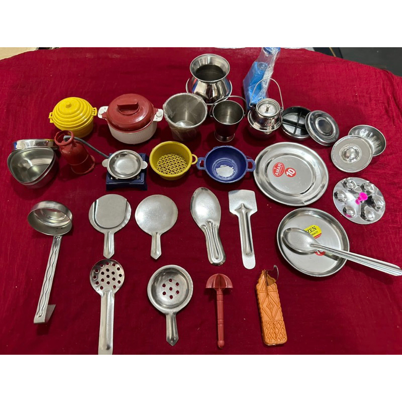 Indian Cookware and Kitchen Toys /Miniatures + Free Pouch | Shopee Malaysia