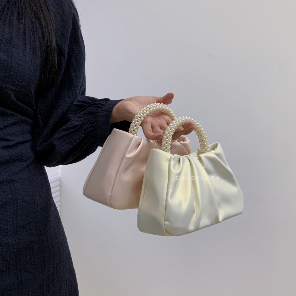 VERMON Women Shoulder Bag Magnet Button Closure Waterproof Smooth Solid  Color Adjustable Large Capacity Korean Style Lady Handbag 