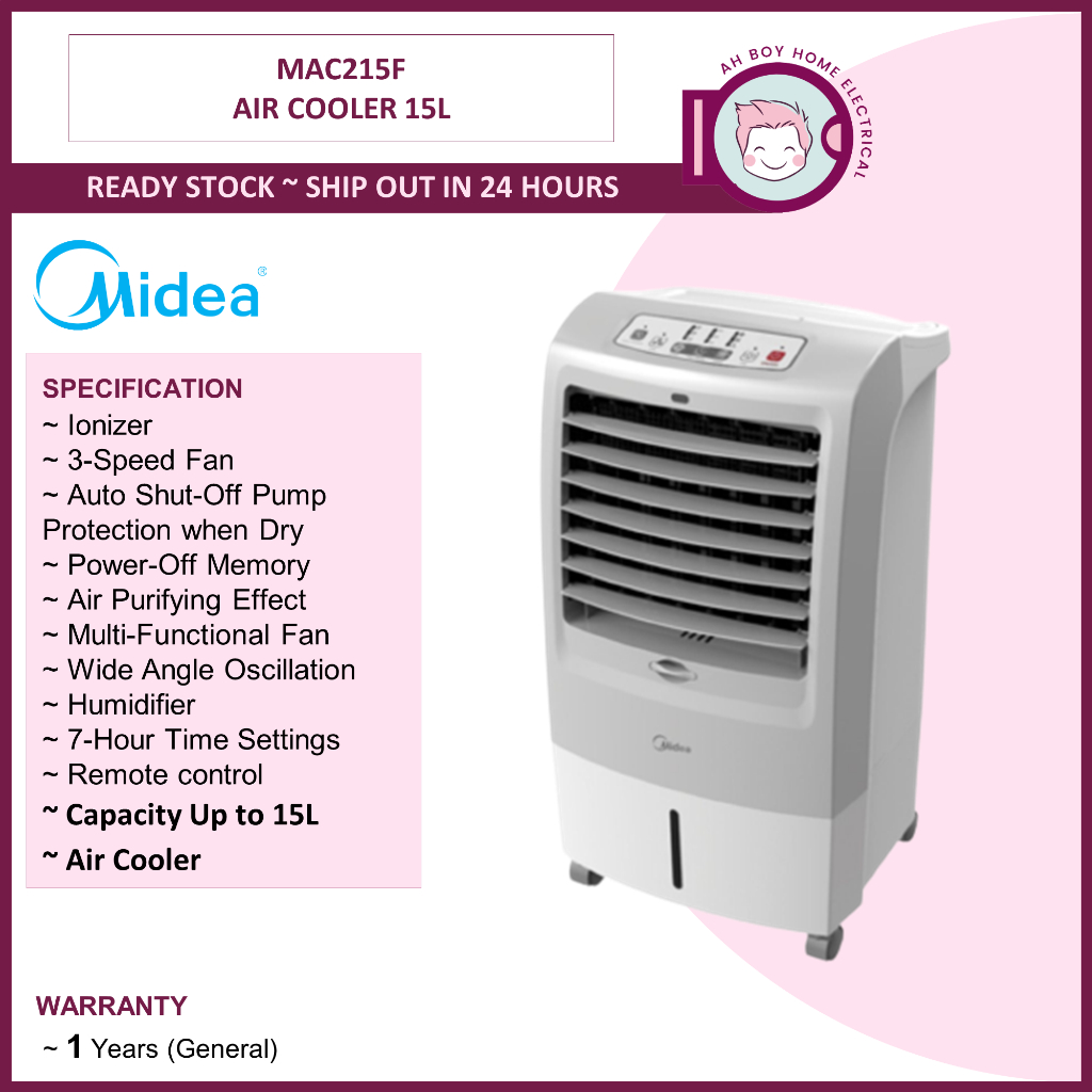 Midea Air Cooler 15L MAC215F Shopee Malaysia