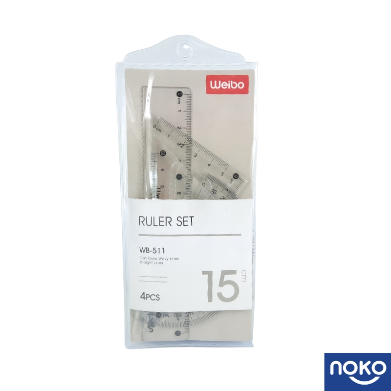 NOKO Weibo Ruler Set (4pcs)(15cm) | Shopee Malaysia