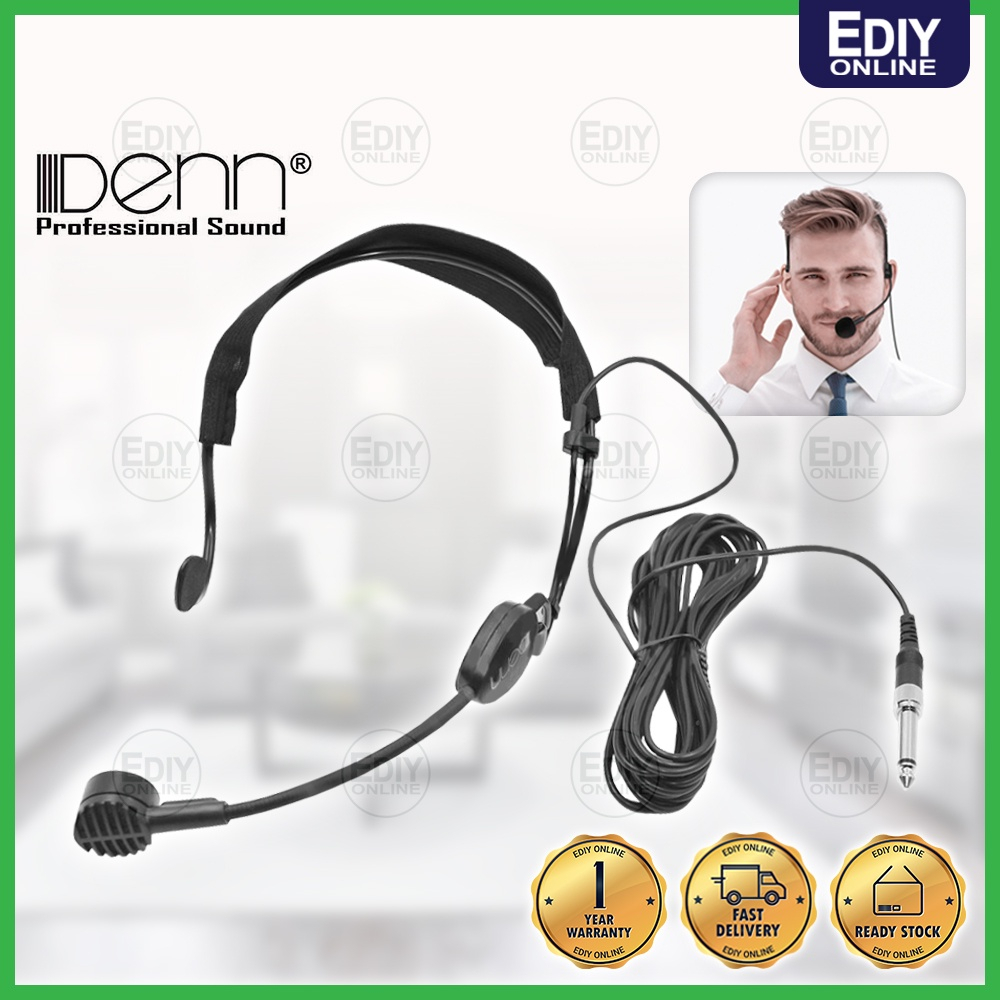 DENN DDM020 DYNAMIC HEADSET MICROPHONE MIC PEMBESAR SUARA MIKROFON
