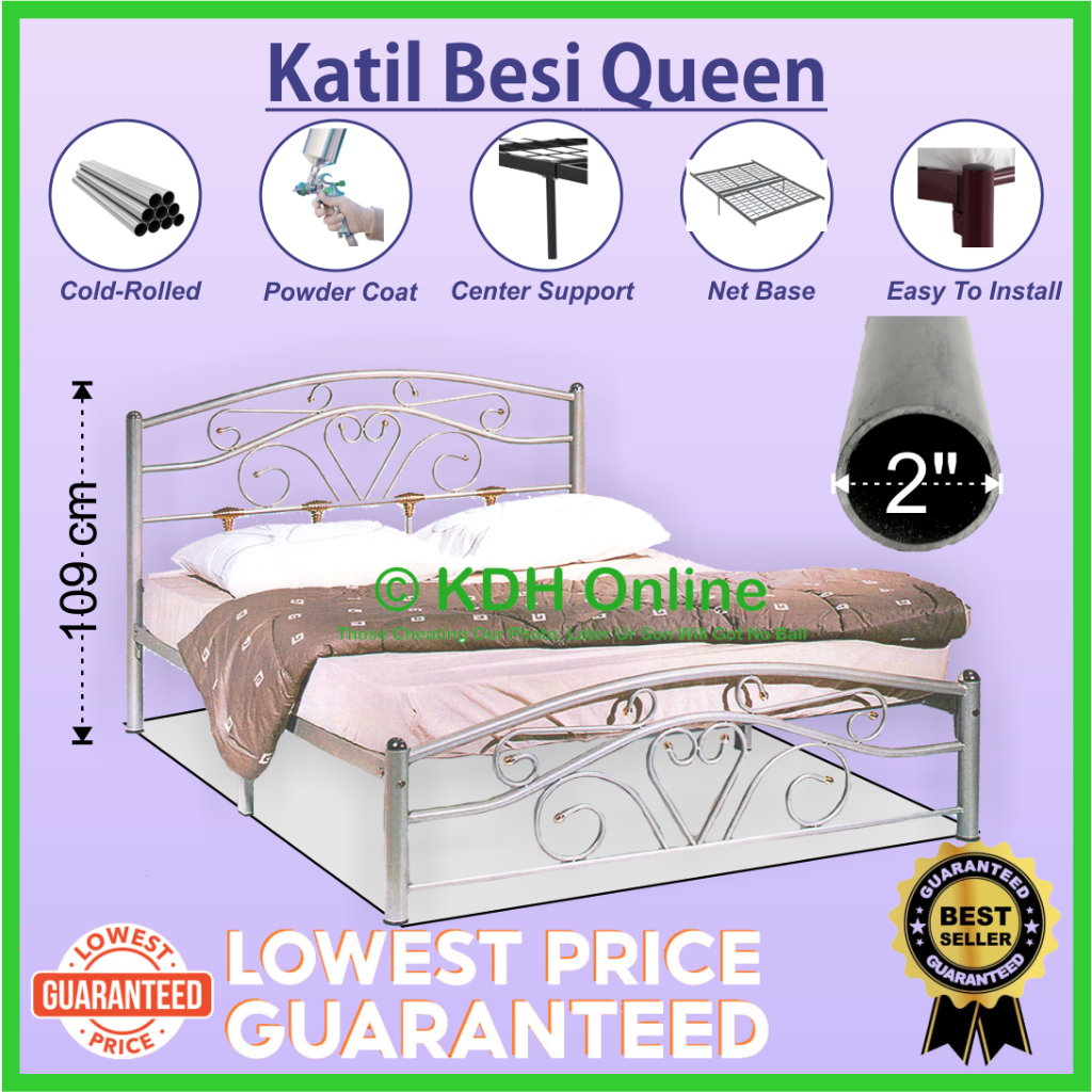 (KDH Online) KD 293 Queen Bed Katil Queen Katil Double Double Bed Katil ...